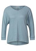 Shirt in Melange milky jade melange
