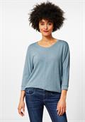 Shirt in Melange milky jade melange