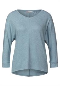 Shirt in Melange milky jade melange