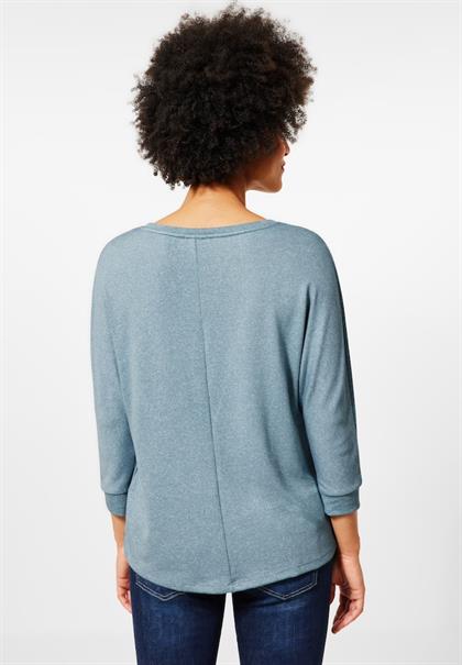Shirt in Melange milky jade melange