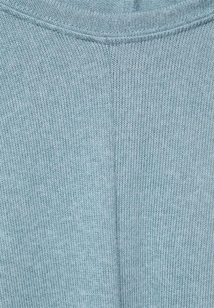 Shirt in Melange milky jade melange