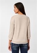 Shirt in Melange Optik buff sand melange