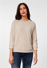 Shirt in Melange Optik buff sand melange