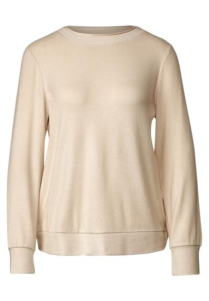 Shirt in Melange Optik light smooth sand melange