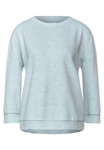 Shirt in Melange Optik milky jade melange