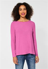 Shirt in Melange Optik pink crush melange