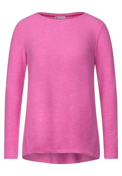 Shirt in Melange Optik pink crush melange