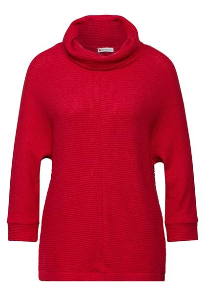 Shirt in Strick-Optik autumn red