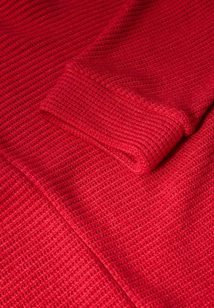 Shirt in Strick-Optik autumn red