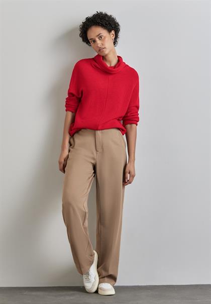 Shirt in Strick-Optik autumn red