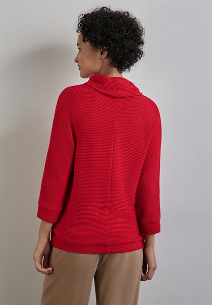Shirt in Strick-Optik autumn red