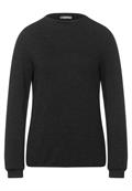 Shirt in Unifarbe anthracite melange