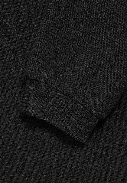 Shirt in Unifarbe anthracite melange