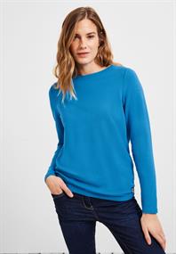 Shirt in Unifarbe club blue