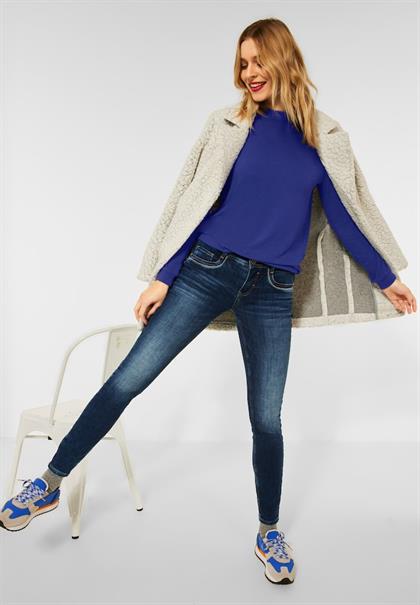Shirt in Unifarbe eminent blue