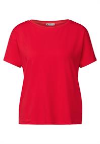 Shirt in Unifarbe glory red