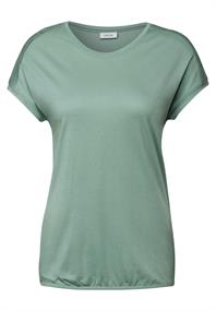 Shirt in Unifarbe matcha green