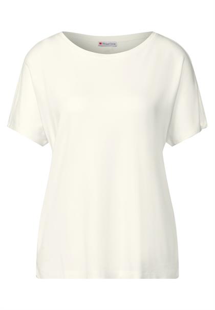 Shirt in Unifarbe off white