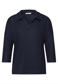 Shirt in Unifarbe shadowed navy