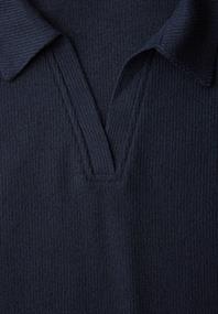 Shirt in Unifarbe shadowed navy