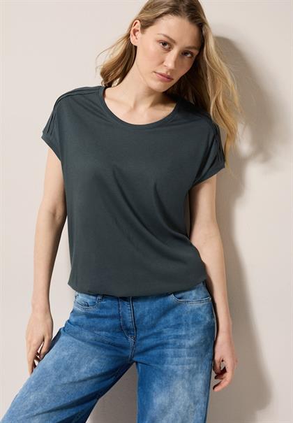 Shirt in Unifarbe slate khaki