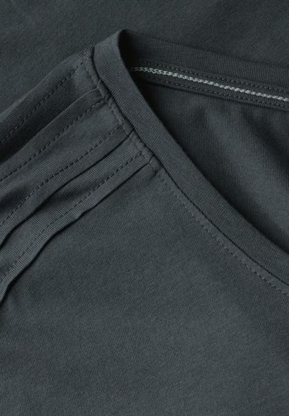 Shirt in Unifarbe slate khaki