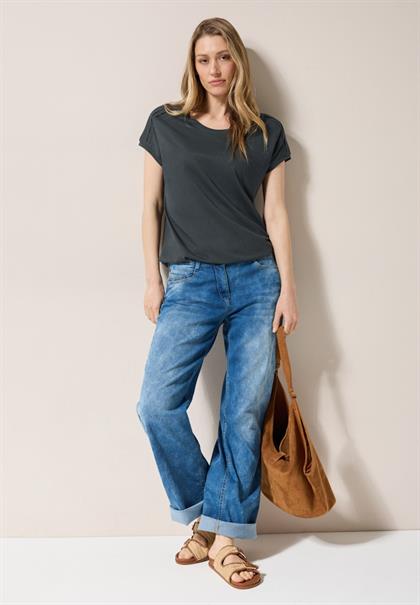 Shirt in Unifarbe slate khaki
