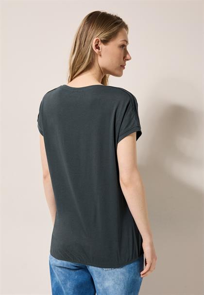 Shirt in Unifarbe slate khaki