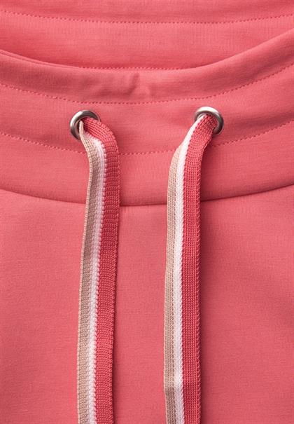 Shirt in Unifarbe striking coral