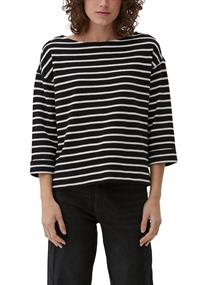 Shirt mit 3/4-Ärmeln schwarz