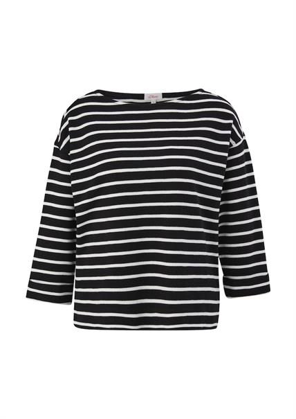 Shirt mit 3/4-Ärmeln schwarz