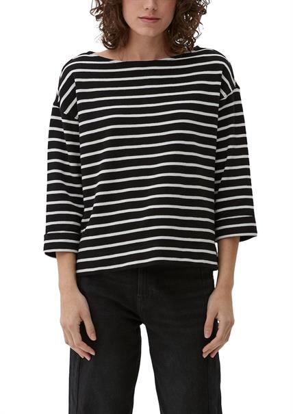 Shirt mit 3/4-Ärmeln schwarz