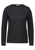 Shirt mit 3D Strukturmuster deep charcoal grey