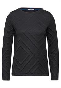 Shirt mit 3D Strukturmuster deep charcoal grey