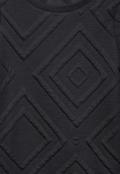 Shirt mit 3D Strukturmuster deep charcoal grey