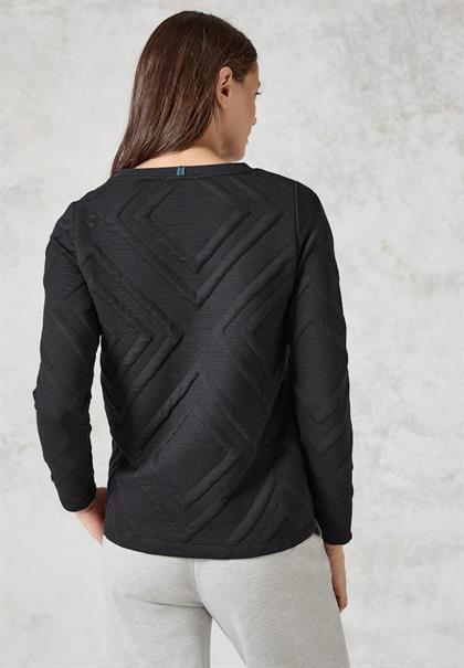 Shirt mit 3D Strukturmuster deep charcoal grey