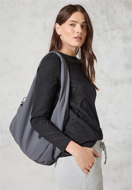 Shirt mit 3D Strukturmuster deep charcoal grey