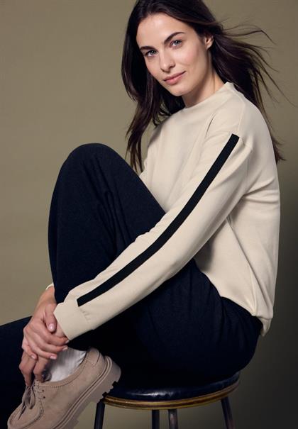 Shirt mit Akzentstreifen soft fawn beige