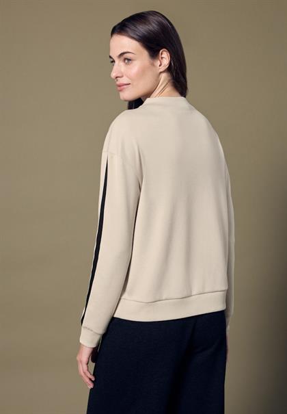 Shirt mit Akzentstreifen soft fawn beige