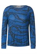 Shirt mit Allover Print mid blue melange