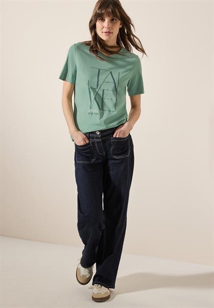 Shirt mit Artwork matcha green