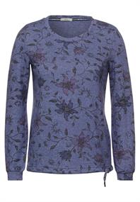 Shirt mit Blumen Print night blue melange