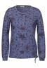 Shirt mit Blumen Print night blue melange