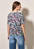 Shirt mit Burn-Out-Muster vanilla white