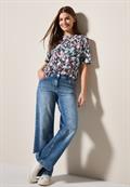 Shirt mit Burn-Out-Muster vanilla white