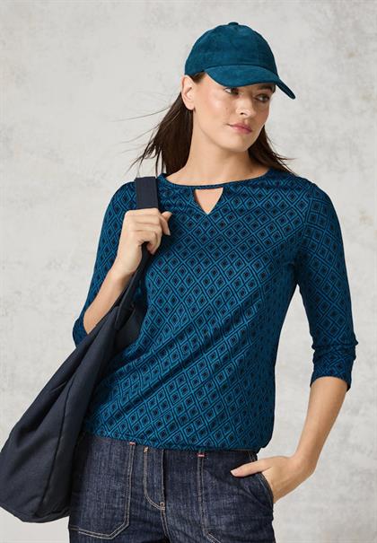 Shirt mit Cut Out celestial aqua blue