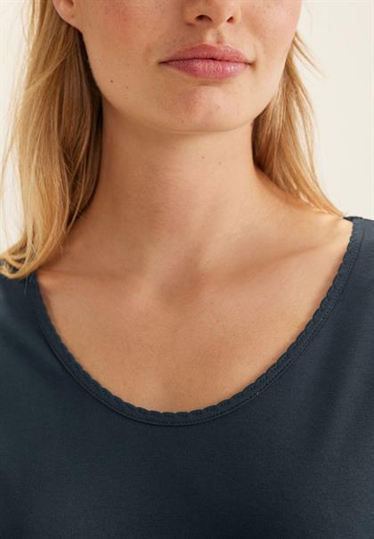 Shirt mit Dekosaum cool vintage green