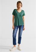 Shirt mit Dekosaum lagoon green
