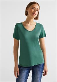 Shirt mit Dekosaum lagoon green