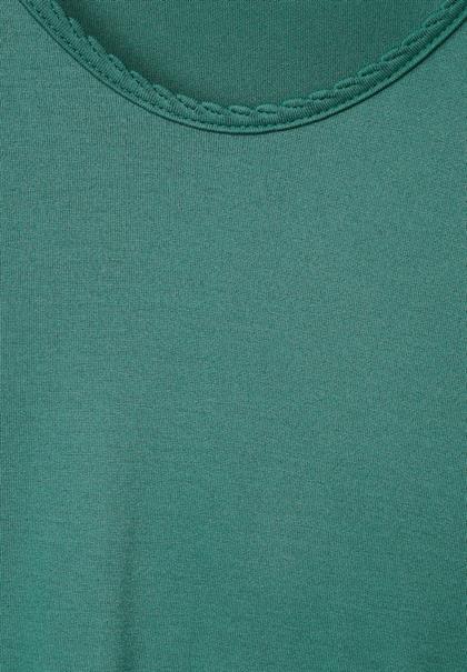 Shirt mit Dekosaum lagoon green